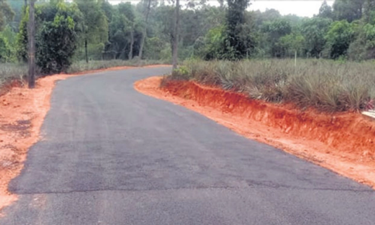 ಹೊಸದಾಗಿ ಡಾಮರುಗೊಂಡ ರಸ್ತೆಗೆ ಮತ್ತೆ ತೇಪೆ…!