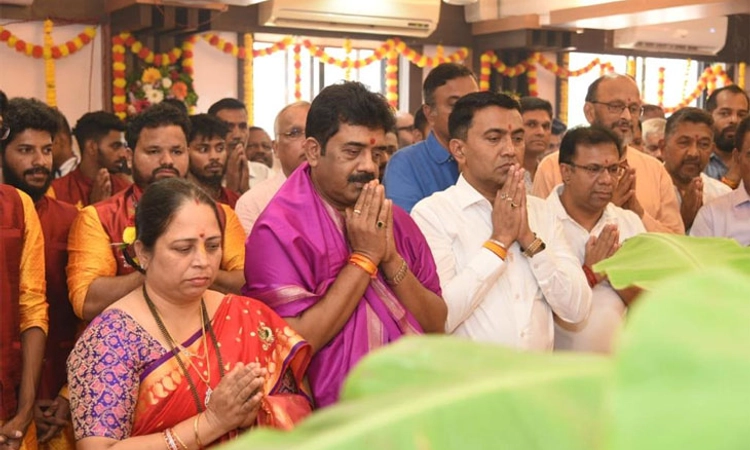 ಸ್ಥಾಪನಾ ದಿನ : ಪಣಜಿಯ ಬಿಜೆಪಿ ಕಚೇರಿಯಲ್ಲಿ ಸತ್ಯನಾರಾಯಣ ವೃತ