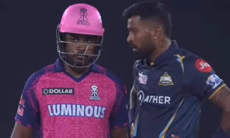 IPL 2023 ಹಾರ್ದಿಕ್ ಪಾಂಡ್ಯ ಸ್ಲೆಡ್ಜಿಂಗ್ ಗೆ ಬ್ಯಾಟ್ ನಿಂದ ಉತ್ತರ ನೀಡಿದ ಸಂಜು ಸ್ಯಾಮ್ಸನ್