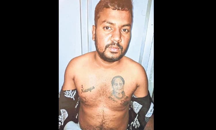 ಮೈ ಮೇಲೆ ಪ್ರೇಯಸಿ ಹಚ್ಚೆ ಹಾಕಿಸಿಕೊಂಡಿದ್ದ ಆರೋಪಿ 