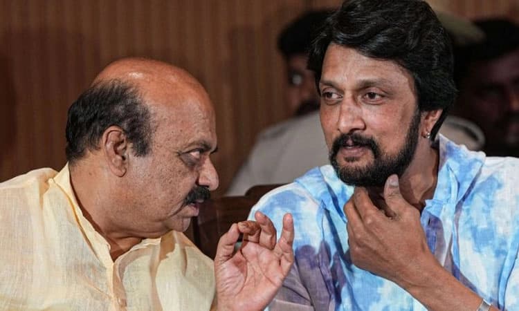 ಬೊಮ್ಮಾಯಿ ಮಾಮಾಗೆ ಸುದೀಪ್‌ ಬೆಂಬಲ: ಸಿಎಂ ಕಾಲೆಳೆದ Congress