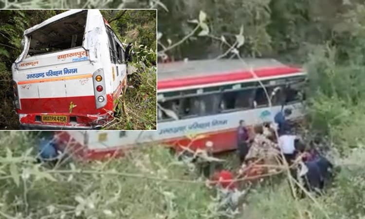 ಚಾಲಕನ ನಿಯಂತ್ರಣ ತಪ್ಪಿ ಕಂದಕಕ್ಕೆ ಉರುಳಿ ಬಿದ್ದ ಬಸ್: 2 ಮೃತ್ಯು, ಹಲವರಿಗೆ ಗಂಭೀರ ಗಾಯ