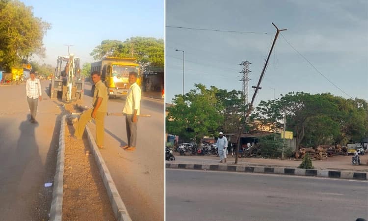 ಕುಷ್ಟಗಿ: ಅಪಾಯದ ವಿದ್ಯುದ್ದಿಪದ ಕಂಬ ತೆರವುಗೊಳಿಸಿದ ಪುರಸಭೆ
