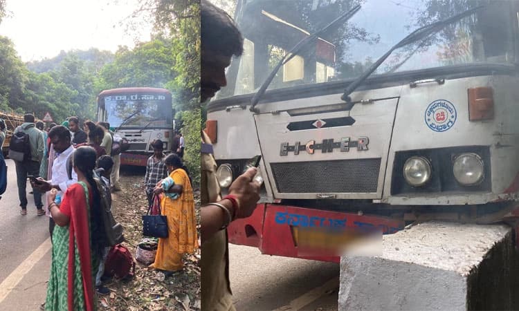 Kottigehara: ಬಸ್ ಬ್ರೇಕ್‌ ಫೇಲ್; ಚಾಲಕನ ಸಮಯ ಪ್ರಜ್ಞೆಯಿಂದ ತಪ್ಪಿದ ಭಾರೀ ಅನಾಹುತ