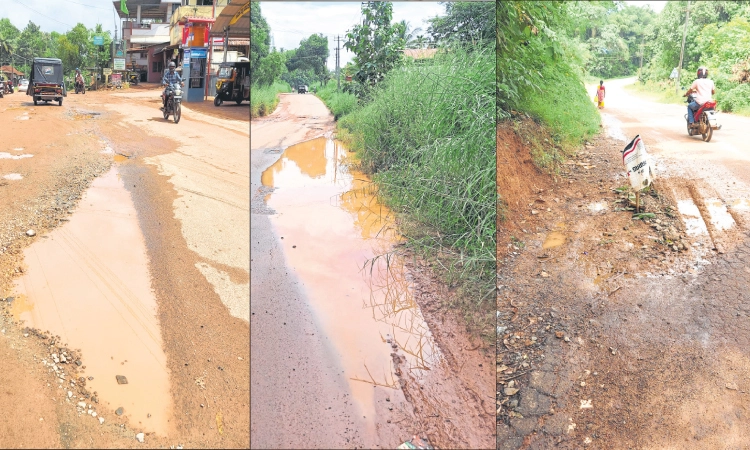 Kinnigoli: ಪಕ್ಷಿಕೆರೆ-ಕೊಯಿಕುಡೆ ರಸ್ತೆಯುದ್ದಕ್ಕೂ ಹೊಂಡ ಗುಂಡಿ