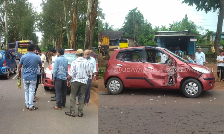 Road Mishap: ಹಸುಗಳನ್ನು ತಪ್ಪಿಸಲು ಹೋಗಿ ಕಾರಿಗೆ ಡಿಕ್ಕಿ ಹೊಡೆದ ಬಸ್… ಕಾರು ಜಖಂ