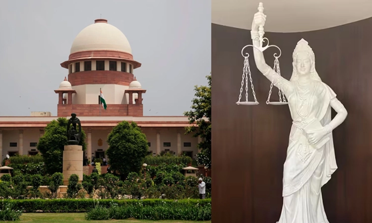 Supreme Court: ಸುಪ್ರೀಂನಲ್ಲಿ ಕಣ್ಣಿಗೆ ಕಪ್ಪು ಪಟ್ಟಿ ಇರದ ನ್ಯಾಯದೇವತೆ ಪ್ರತಿಮೆ ಅನಾವರಣ