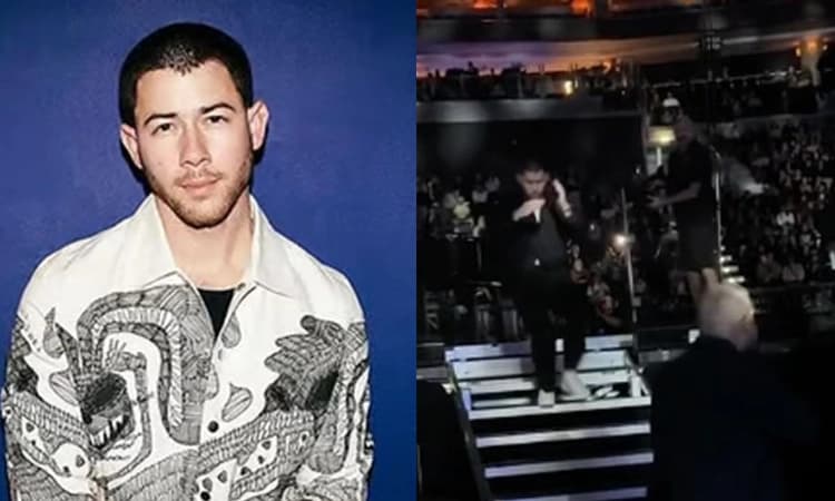 Viral video; ಕನ್ಸರ್ಟ್ ವೇಳೆ ಲೇಸರ್ ಬಿಟ್ಟ ಪ್ರೇಕ್ಷಕ!: ವೇದಿಕೆಯಿಂದ ಹೊರಗೋಡಿದ ನಿಕ್