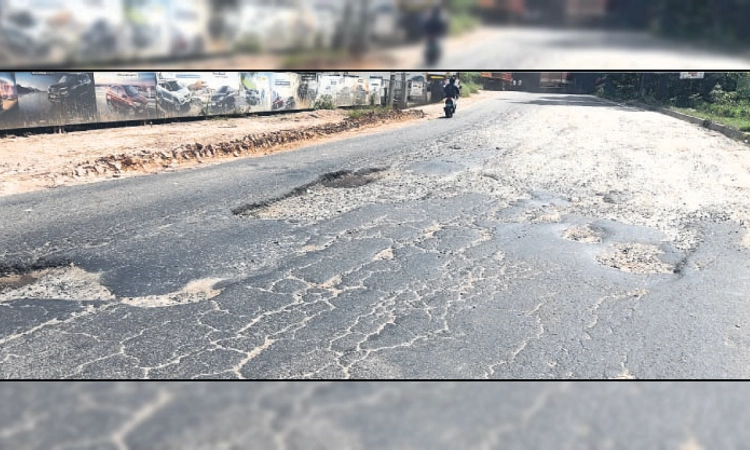 Padil ಸುತ್ತಮುತ್ತ: ರಾಷ್ಟ್ರೀಯ ಹೆದ್ದಾರಿಯಲ್ಲಿ ಹೊಂಡಗುಂಡಿ; ಸಂಚಾರ ದುಸ್ತರ