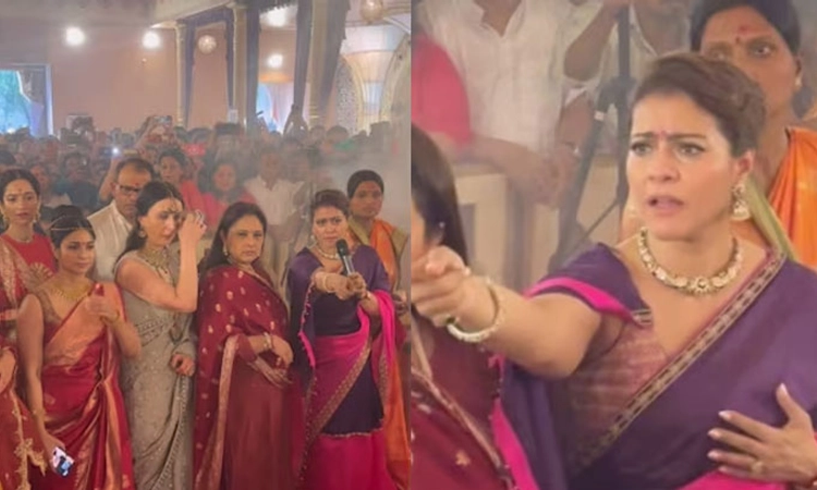 Viral video; ದುರ್ಗಾ ಪೂಜೆ ಸ್ಥಳದಲ್ಲೇ ಕಿಡಿ ಕಿಡಿಯಾದ ನಟಿ ಕಾಜೋಲ್!