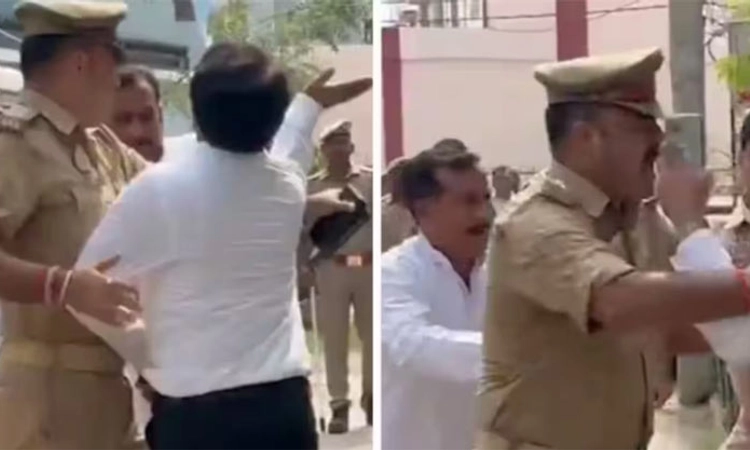 Watch Video: ಲಖೀಂಪುರ್‌ ನ ನಡುಬೀದಿಯಲ್ಲಿ ಬಿಜೆಪಿ ಶಾಸಕ ವರ್ಮಾಗೆ ಕಪಾಳಮೋಕ್ಷ, ರಂಪಾಟ