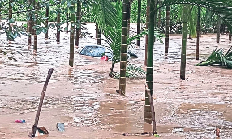 Hebri: ವರುಣನ ರುದ್ರ ನರ್ತನ: ಮುದ್ರಾಡಿ ಬಲ್ಲಾಡಿ ಪರಿಸರ ತತ್ತರ