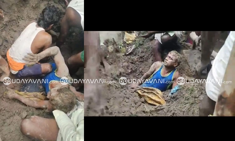 Gangavathi: ಸತತ ಮಳೆಗೆ ಕುಸಿದ ಮನೆ; ಮಣ್ಣಿನಲ್ಲಿ ಸಿಲುಕಿದ ವ್ಯಕ್ತಿ-ಗ್ರಾಮಸ್ಥರಿಂದ ರಕ್ಷಣೆ
