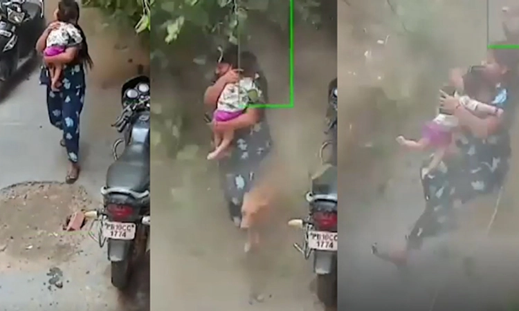 Narrowly Escape: ಕುಸಿದು ಬಿದ್ದ ನೂರು ವರ್ಷ ಹಳೆಯ ಕಟ್ಟಡ… ಓಡಿ ಪಾರಾದ ತಾಯಿ, ಮಗು