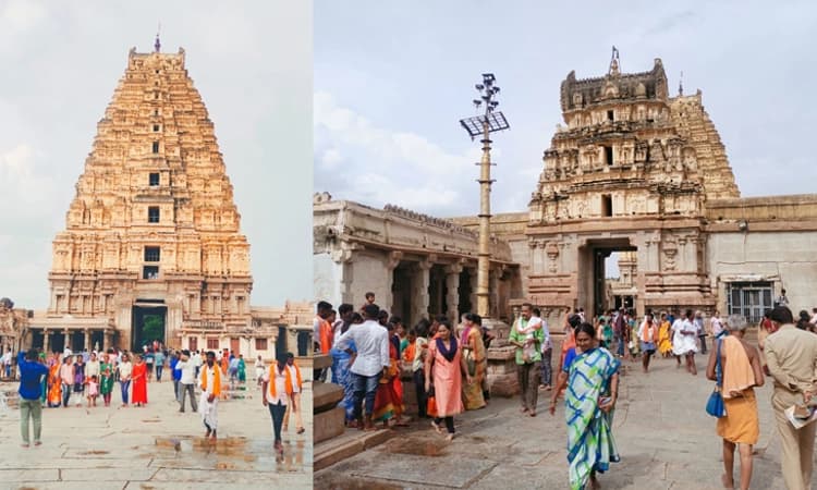 ವೀಕೇಂಡ್ : ದಕ್ಷಿಣಕಾಶಿ ಖ್ಯಾತಿಯ ಹಂಪಿಗೆ ಪ್ರವಾಸಿಗರ ದಂಡು, ದೇವರ ದರ್ಶನ ಪಡೆದ ಭಕ್ತರು