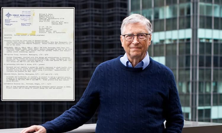 ನಿಮಗೂ ಸ್ಪೂರ್ತಿಯಾಗಬಹುದು…; 48 ವರ್ಷ ಹಳೆಯ ತಮ್ಮ ರೆಸ್ಯೂಮ್ ಹಂಚಿಕೊಂಡ ಬಿಲ್ ಗೇಟ್ಸ್