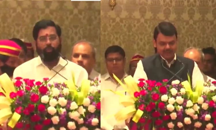 ಮಹಾರಾಷ್ಟ್ರದ ಸಿಎಂ ಆಗಿ ಏಕನಾಥ್ ಶಿಂಧೆ, ಡಿಸಿಎಂ ಆಗಿ ಫಡ್ನವೀಸ್ ಪ್ರಮಾಣ ವಚನ ಸ್ವೀಕಾರ