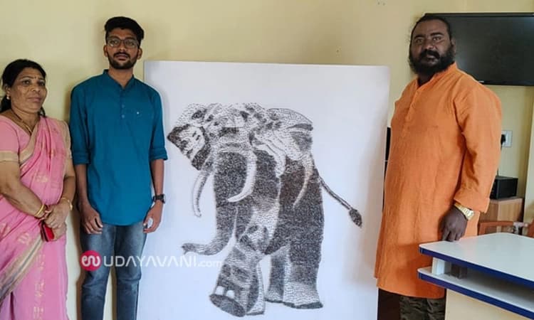 13,940 ಮೊಳೆಗಳಲ್ಲಿ ಕಲಾಕೃತಿ; ಇಂಡಿಯಾ ಬುಕ್ ಆಫ್ ರೆರ್ಕಾಡ್ಸ್‌ ಗೆ ದಾಖಲಾದ ಕಾಪುವಿನ ಶಶಾಂಕ್