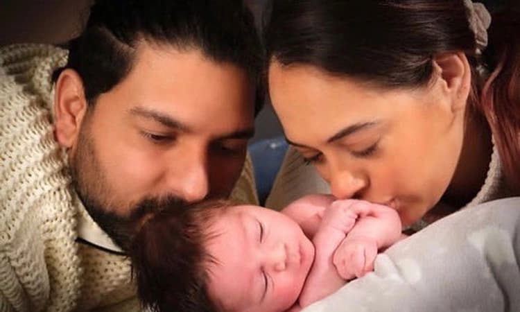 ತಂದೆಯ ದಿನದಂದು ಗಂಡು ಮಗುವಿನ ಹೆಸರನ್ನು ಬಹಿರಂಗಪಡಿಸಿದ ಯುವಿ