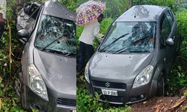 ಧರ್ಮಸ್ಥಳದಿಂದ ದರ್ಶನ ಮುಗಿಸಿ ಬರುವ ವೇಳೆ ಮರಕ್ಕೆ ಢಿಕ್ಕಿ ಹೊಡೆದ ಕಾರು: ತಂದೆ-ಮಗ ಸಾವು