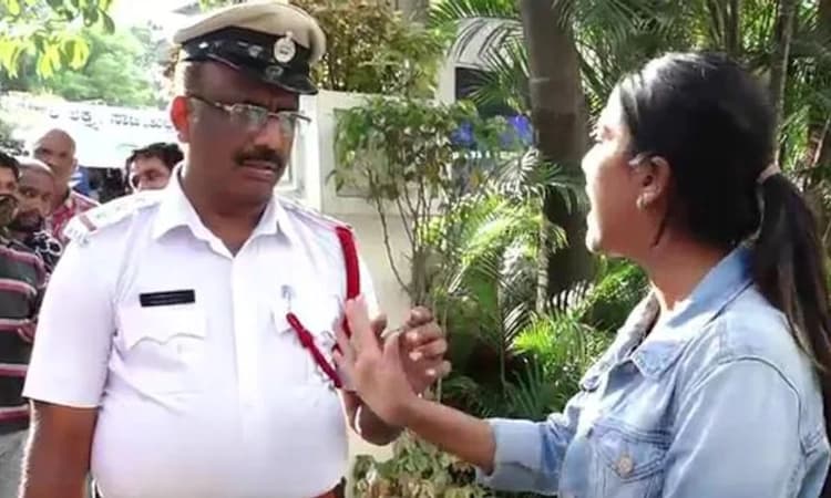 ಸಂಚಾರ ಪೊಲೀಸರ ಜತೆ ಅರವಿಂದ ಲಿಂಬಾವಳಿ ಪುತ್ರಿಯ ವಾಗ್ವಾದ: ವಿಡಿಯೋ ವೈರಲ್