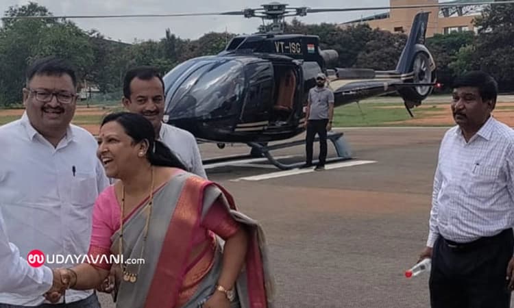 ಪರಿಷತ್ ಅಭ್ಯರ್ಥಿ ಹೇಮಲತಾ ನಾಯಕ್ ಗೆ ಹೆಲಿಕಾಪ್ಟರ್ ವ್ಯವಸ್ಥೆ ಮಾಡಿದ ಬಿಜೆಪಿ