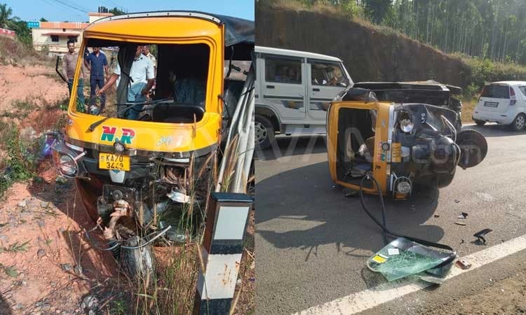 ವಿಟ್ಲ: ಆಟೋ ರಿಕ್ಷಾ – ಬೈಕ್ ನಡುವೆ ಭೀಕರ ಅಪಘಾತ; ಸವಾರ ಗಂಭೀರ