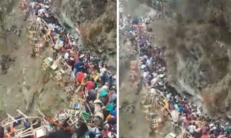 Char Dham ಯಾತ್ರೆ…ಯಮುನೋತ್ರಿ ಸಮೀಪ ಭಕ್ತರ ನೂಕುನುಗ್ಗಲು-ವಿಡಿಯೋ ವೈರಲ್