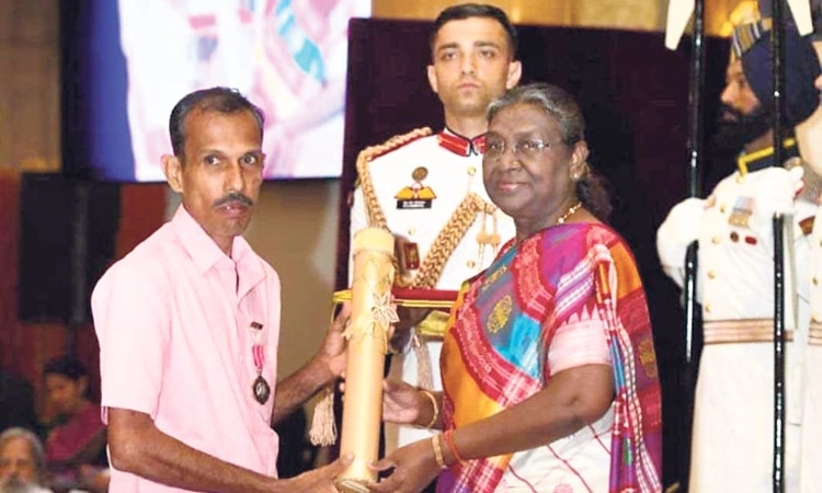 Padma Shri ಸ್ವೀಕರಿಸಿದ ದೇಸಿ ಭತ್ತ ತಳಿ ಸಂರಕ್ಷಕ ಬೆಳೇರಿ