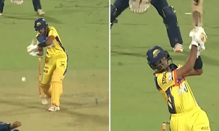 Video; ತಂದೆಯಂತೆ ಮಗ…: ಮಹಾರಾಜ ಟ್ರೋಫಿಯಲ್ಲಿ ಸಿಕ್ಸರ್‌ ಸಿಡಿಸಿ ಮಿಂಚಿದ ದ್ರಾವಿಡ್‌ ಪುತ್ರ