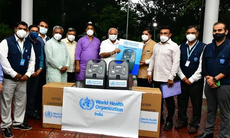 ವಿಶ್ವ ಆರೋಗ್ಯ ಸಂಸ್ಥೆಯಿಂದ ನೂರು ಆಕ್ಸಿಜನ್‌ ಕಾನ್ಸನ್‌ಟ್ರೇಟರ್ಸ್‌ ಕೊಡುಗೆ