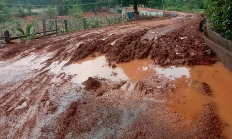 ಅರೆಬರೆ ಕಾಮಗಾರಿ : ಪೊಲ್ಲುಂಡಿ ಸೇತುವೆಯ ಎರಡೂ ಬದಿ ಕೆಸರು ಗುಂಡಿ!