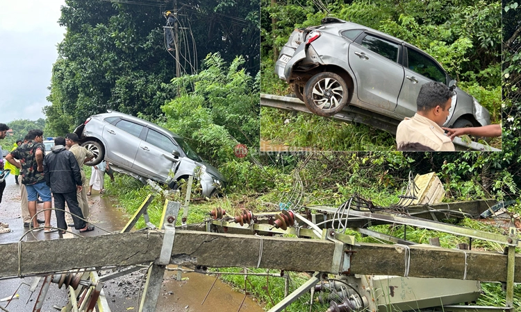 Belman: ನಿಯಂತ್ರಣ ತಪ್ಪಿ ವಿದ್ಯುತ್ ಕಂಬಕ್ಕೆ ಡಿಕ್ಕಿ ಹೊಡೆದ ಕಾರು… ತಪ್ಪಿದ ಭಾರಿ ಅನಾಹುತ