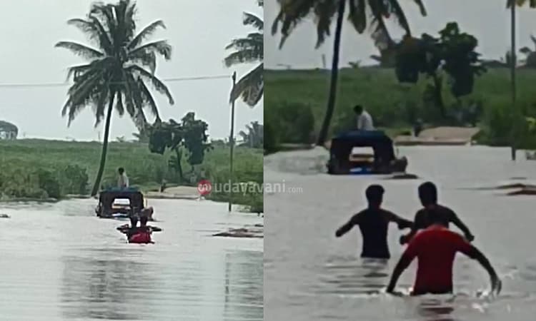 Mudhol: ಟ್ರ್ಯಾಕ್ಟರ್ ನೊಂದಿಗೆ ನದಿ ದಾಟಲು ಹೋಗಿ ನೀರಿನಲ್ಲಿ ಸಿಲುಕಿದ ಯುವಕ…