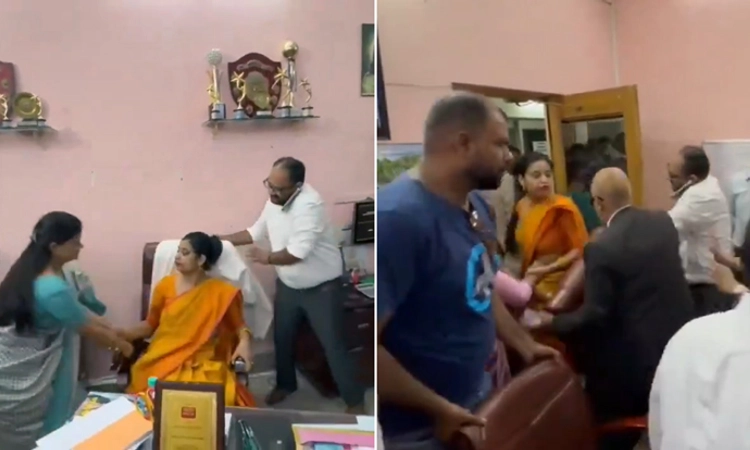 Video: ಕರ್ತವ್ಯದಲ್ಲಿದ್ದ ಪ್ರಾಂಶುಪಾಲೆಯನ್ನು ಹೊರದಬ್ಬಿ ಹೊಸಬರನ್ನು ನೇಮಿಸಿದ ಆಡಳಿತ ಮಂಡಳಿ