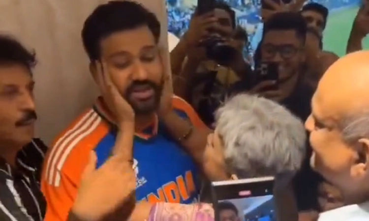 Doctors ಭೇಟಿ ಬಿಟ್ಟು ವಾಂಖೇಡೆಗೆ ಬಂದ ರೋಹಿತ್‌ ತಾಯಿ; Video Viral