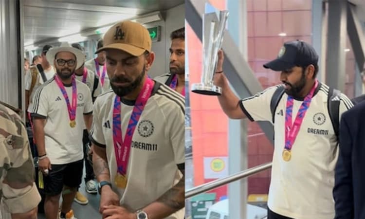 T20 World Cup ಗೆದ್ದು ತಾಯ್ನಾಡಿಗೆ ಮರಳಿದ ಟೀಮ್ ಇಂಡಿಯಾ… ಅದ್ಧೂರಿ ಸ್ವಾಗತ