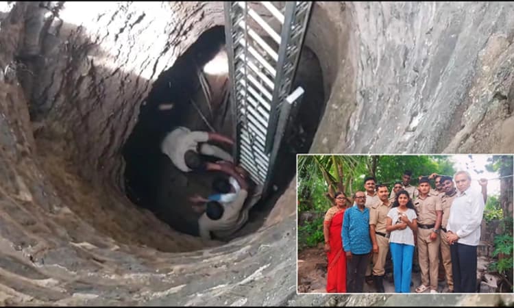 Chikkodi: 40 ಅಡಿ ಆಳದ ಬಾವಿಗೆ ಬಿದ್ದ ಬೆಕ್ಕನ್ನು ರಕ್ಷಿಸಿದ ಅಗ್ನಿಶಾಮಕ ಸಿಬ್ಬಂದಿ