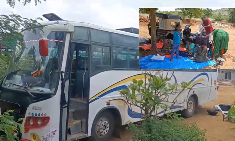 RTO ಅಧಿಕಾರಿಗಳಿಂದ ಬಸ್ ಸೀಜ್… ಗದಗದಲ್ಲಿ ಆಂಧ್ರ ಪ್ರವಾಸಿಗರ ಪರದಾಟ!