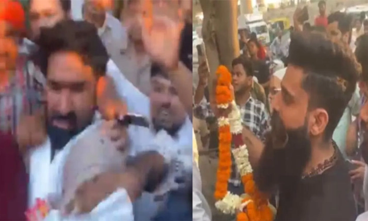 Attack; ಹಾರ ಹಾಕುವ ನೆಪದಲ್ಲಿ ಕೈ ಅಭ್ಯರ್ಥಿ ಕನ್ಹಯ್ಯ ಮೇಲೆ ದಾಳಿ!