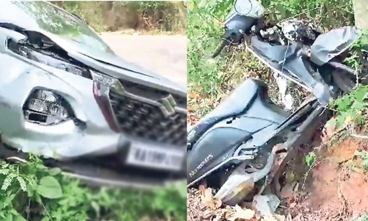 Road Mishap ಪರಸ್ಪರ ಢಿಕ್ಕಿ; ವಾಹನಗಳು ಜಖಂ