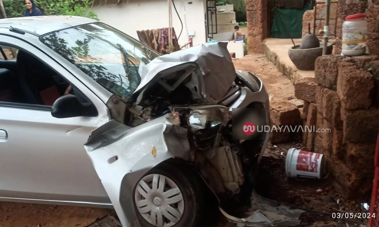Aranthodu: ಚಾಲಕನ ನಿಯಂತ್ರಣ ತಪ್ಪಿ ಹೋಟೆಲ್ ಗೆ ಢಿಕ್ಕಿ ಹೊಡೆದ ಕಾರು