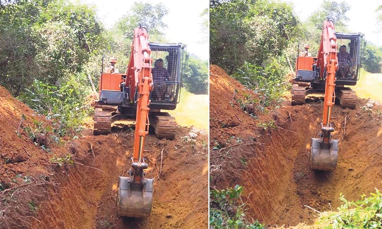 Belthangady ಚಾರ್ಮಾಡಿಯ ಬಾರೆಯಲ್ಲಿ ಆನೆ ಕಂದಕ