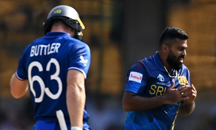Cricket World Cup; ಲಂಕಾ ದಾಳಿಗೆ ಬೆದರಿದ ಇಂಗ್ಲೆಂಡ್; 156 ರನ್ ಗೆ ಆಲೌಟಾದ ಬಟ್ಲರ್ ಪಡೆ