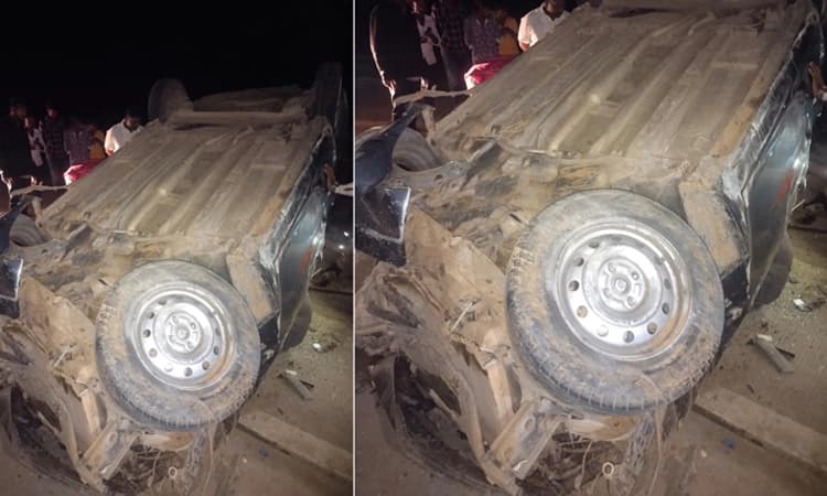 Tragedy: ಚಾಲಕನ ನಿಯಂತ್ರಣ ತಪ್ಪಿ ಕಾರು ಪಲ್ಟಿ… ಇಬ್ಬರು ಮೃತ್ಯು, ಏಳು ಮಂದಿಗೆ ಗಾಯ