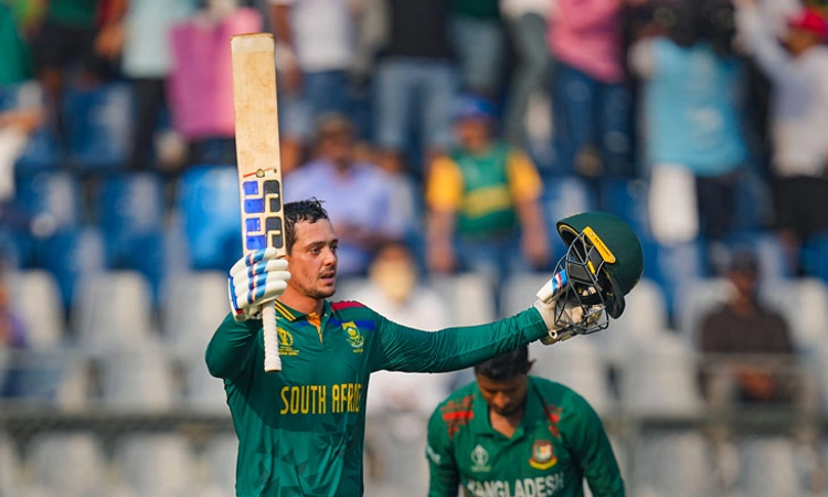 De Kock ಮತ್ತೊಂದು ಶತಕದ ವೈಭವ: ಬಾಂಗ್ಲಾಕ್ಕೆ ಭಾರಿ ಗುರಿ ನೀಡಿದ ದಕ್ಷಿಣ ಆಫ್ರಿಕಾ
