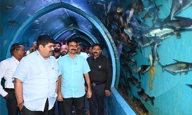 Mangaluru: ಜನಾಕರ್ಷಣೆಯ ಕೇಂದ್ರವಾಗಿರುವ ನೀರೊಳಗಿನ ಟನಲ್ ಆಕ್ವಾ ಪ್ರದರ್ಶನ