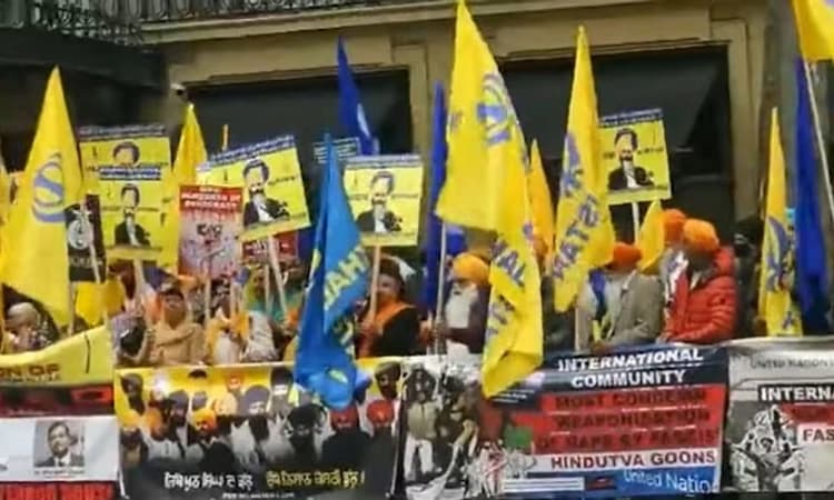 Khalistan ಪುಂಡಾಟ ಮುಂದುವರಿಕೆ;ಲಂಡನ್ ನಲ್ಲಿ ಭಾರತೀಯ ಹೈಕಮಿಷನ್ ಎದುರು ಪ್ರತಿಭಟನೆ