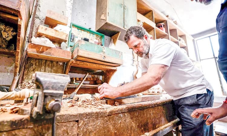 Furniture Market ಬಡಗಿಗಳ ಜತೆ ರಾಹುಲ್‌ ಗಾಂಧಿ ಮಾತುಕತೆ