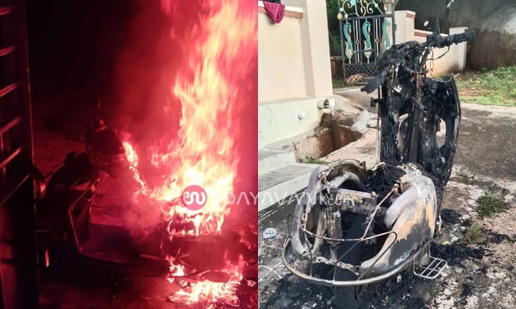 Gudibande: ಬುದ್ದಿ ಹೇಳಿದ್ದಕ್ಕೆ ಪೊಲೀಸರ ಬೈಕ್ ಗೆ ಬೆಂಕಿ ಇಟ್ಟ ಭೂಪ